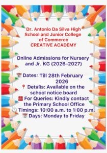 Admissions Open For Nursery and Jr. KG